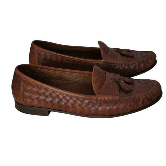 Allen Edmonds Tobago Tassel Loafers Size 11 D Brandy Brown Leather Made in Italy main image 6